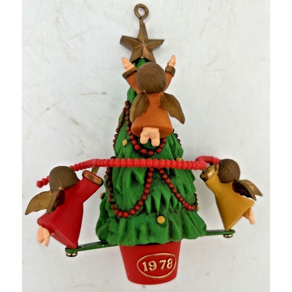 Vintage Hallmark Angels Ornament Christmas Tree-Trimmer‎ Twirl About Motion 1978